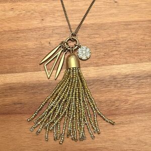 J.Crew | Tassel Charm Necklace | 36” Adjustable